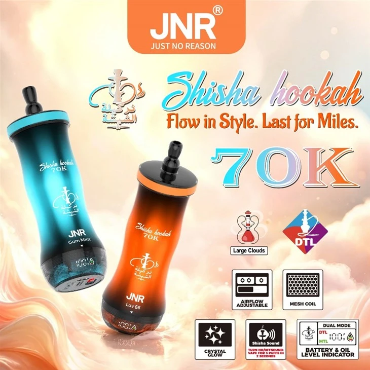 JNR Shisha Hookah 70K Puffs Disposable Vape