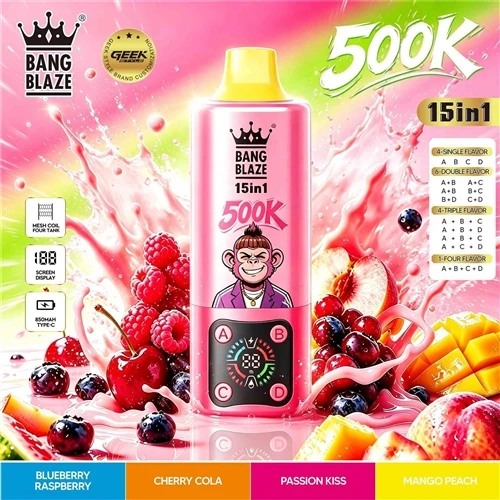Bang Blaze 500K Puffs: 15-in-1 Flavor Disposable Vape For Wholesale Buyers